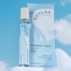 SKYLAR CLEAN BEAUTY MORNING LINEN WITH FRESH COTTON, MAGNOLIA & BERGAMOT .33 oz